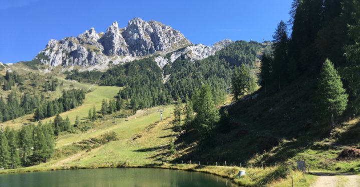 Wandern auf der Alm in Kärnten.