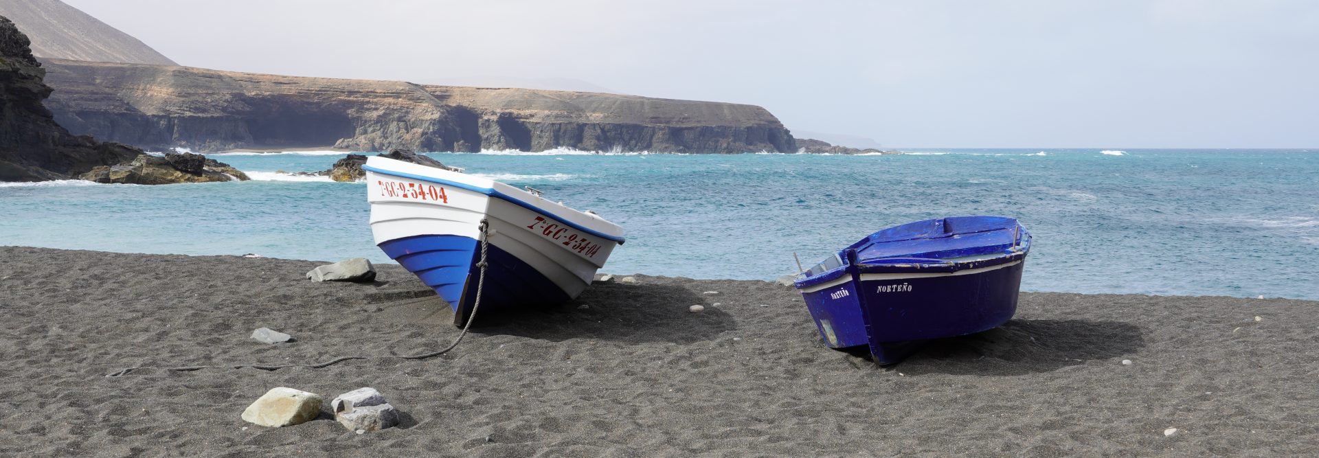 Boote am Strand von Ajuy