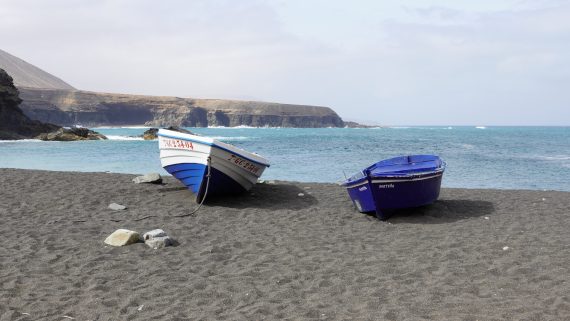 Boote am Strand von Ajuy