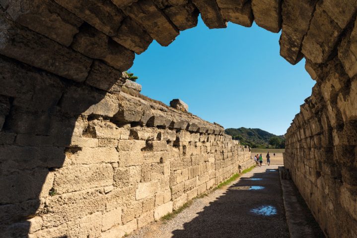 Ausgrabungsstätte von Olympia, Eingang zum Stadion, Griechenland