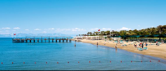 Strand in Belek in der Türkei