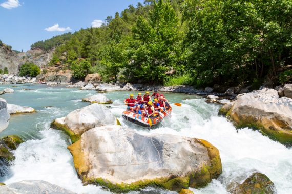 Whitwaterrafting auf dem Fluss Dalaman, Türkei