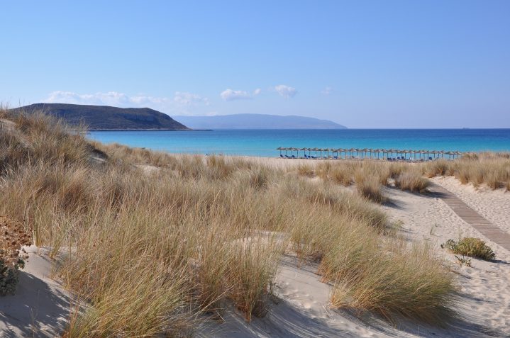 Elafonisos Westpeloponnes in Griechenland am Strand