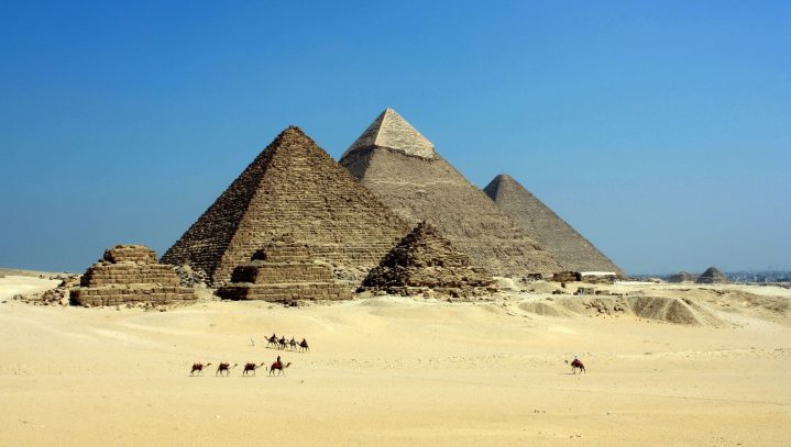 Die Pyramiden von Gizeh in Ägypten