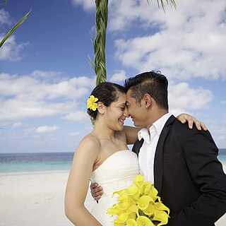 Strand, Paar, Paarurlaub, Malediven, Honeymoon