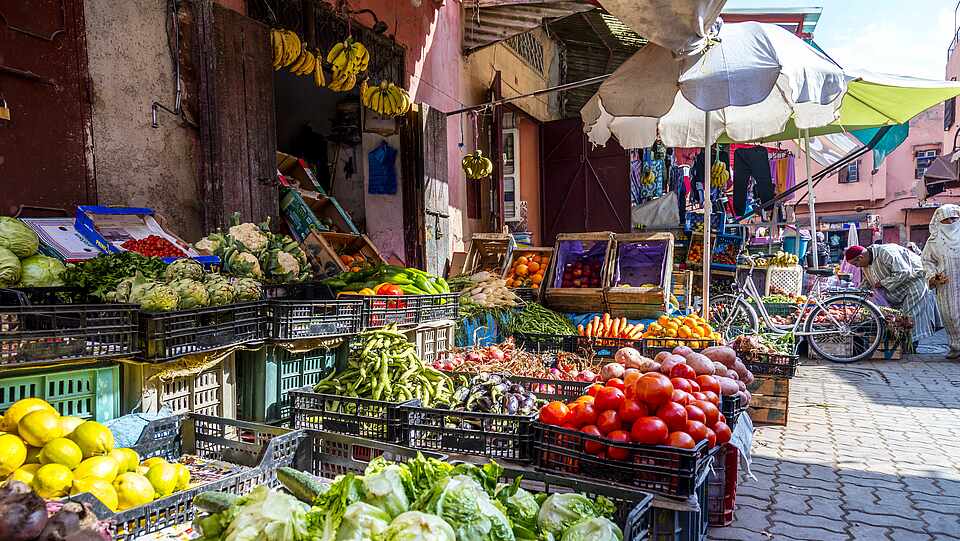 Bunter Basar in Marrakesch
